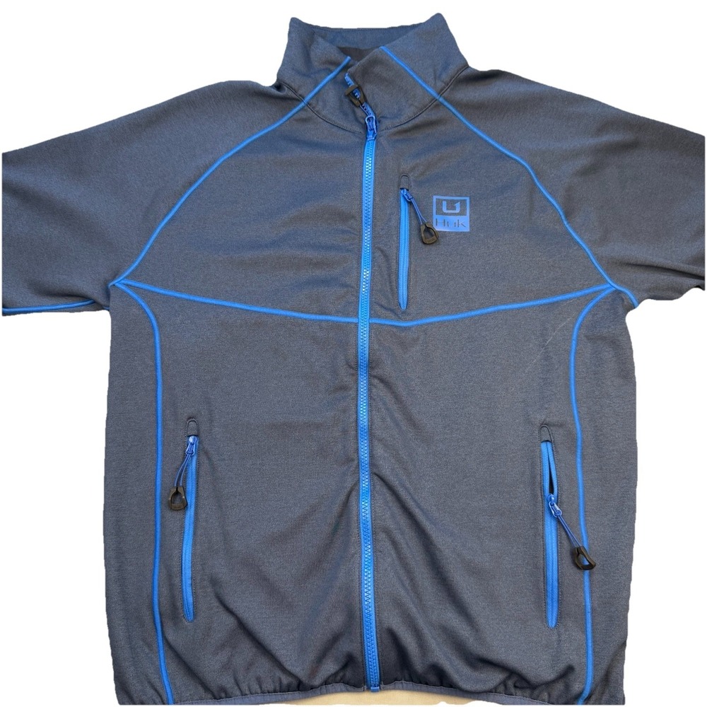 Huk Fin Performance Fleece Jacket H1300063 Two‎ Tone Blue